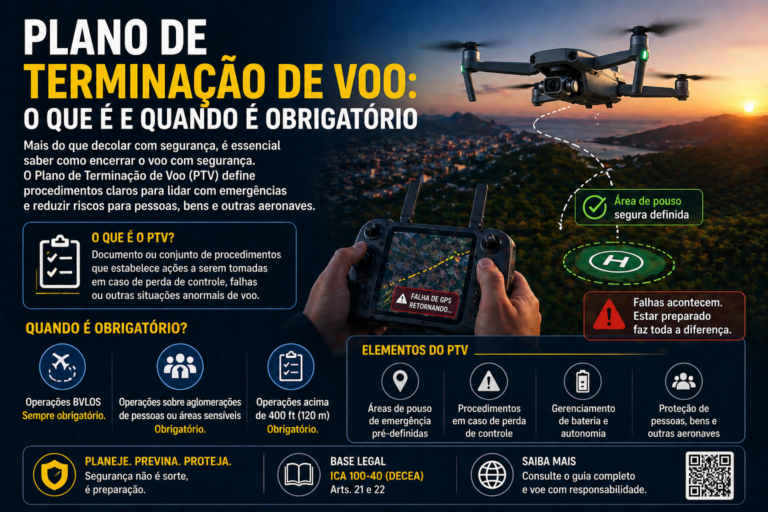 Plano de Terminação de Voo: o que é e quando é obrigatório
