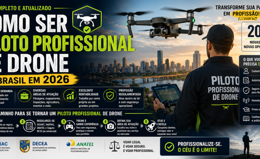 Como Ser Piloto Profissional de Drone no Brasil em 2026