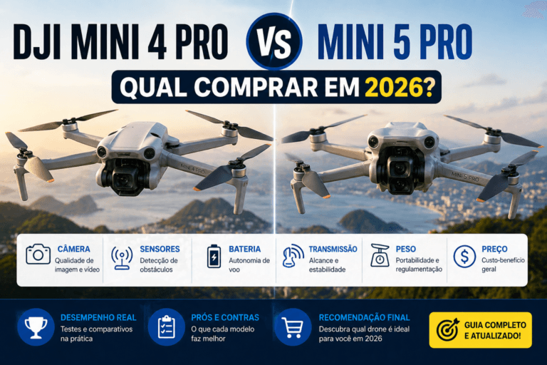DJI Mini 4 Pro vs Mini 5 Pro: qual comprar em 2026?