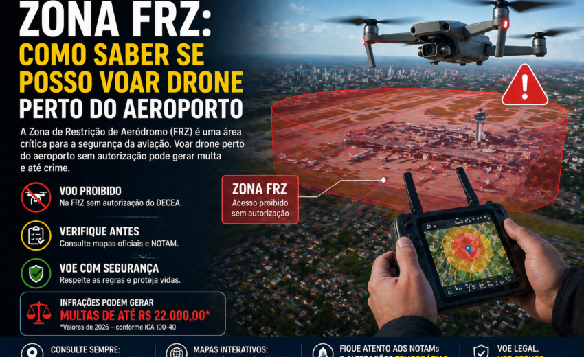 Zona FRZ: como saber se posso voar drone perto do aeroporto