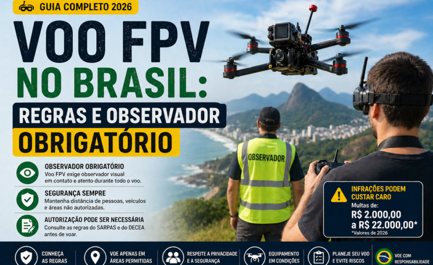 Voo FPV no Brasil: regras e observador obrigatório
