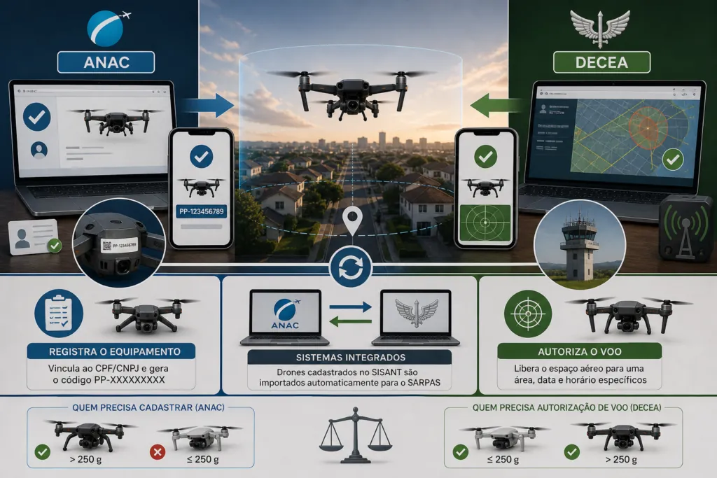Tela inicial do cadastro SISANT da ANAC para drones em 2026