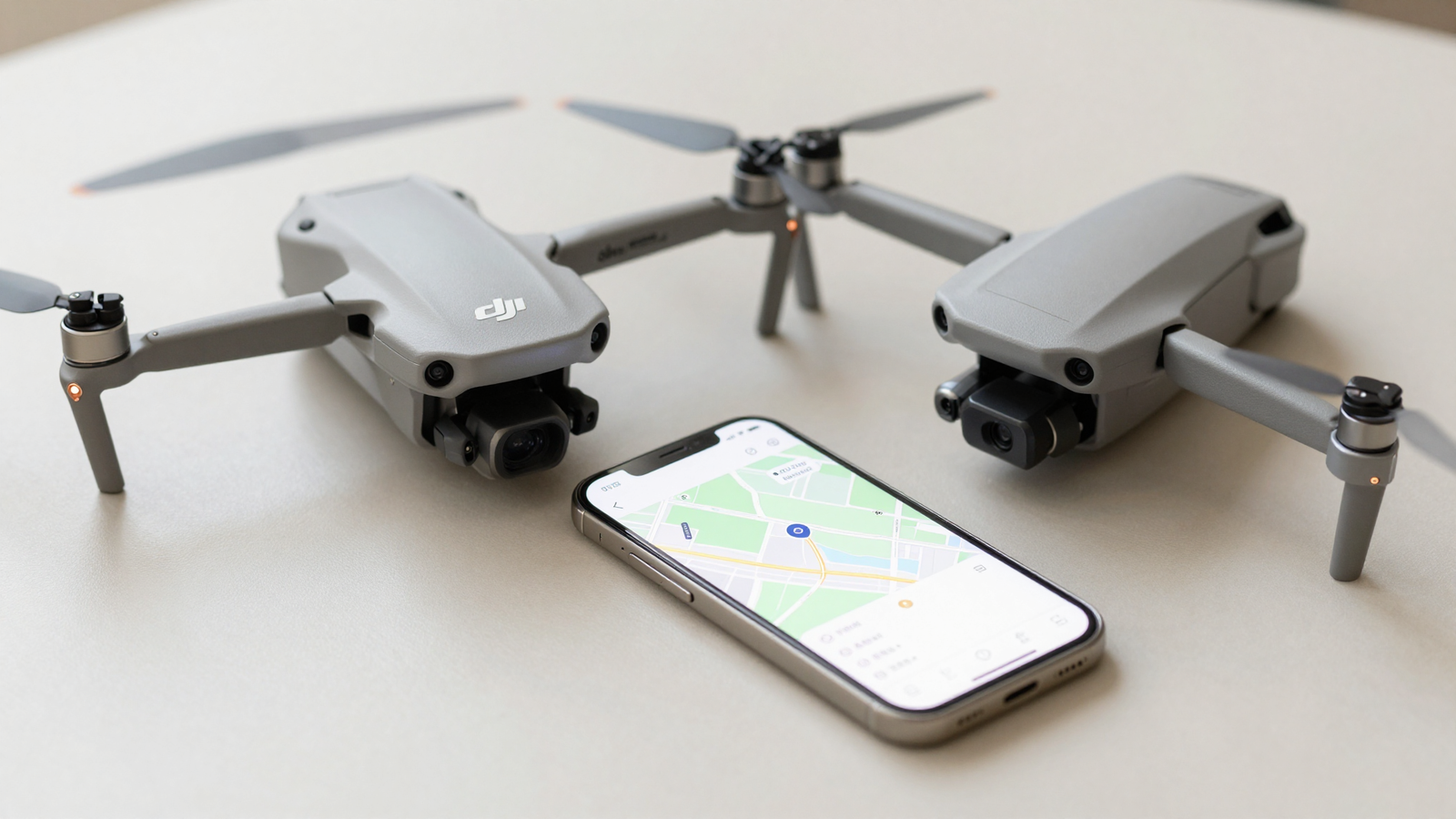 Drone DJI ao lado de celular representando os sistemas SARPAS e SISANT