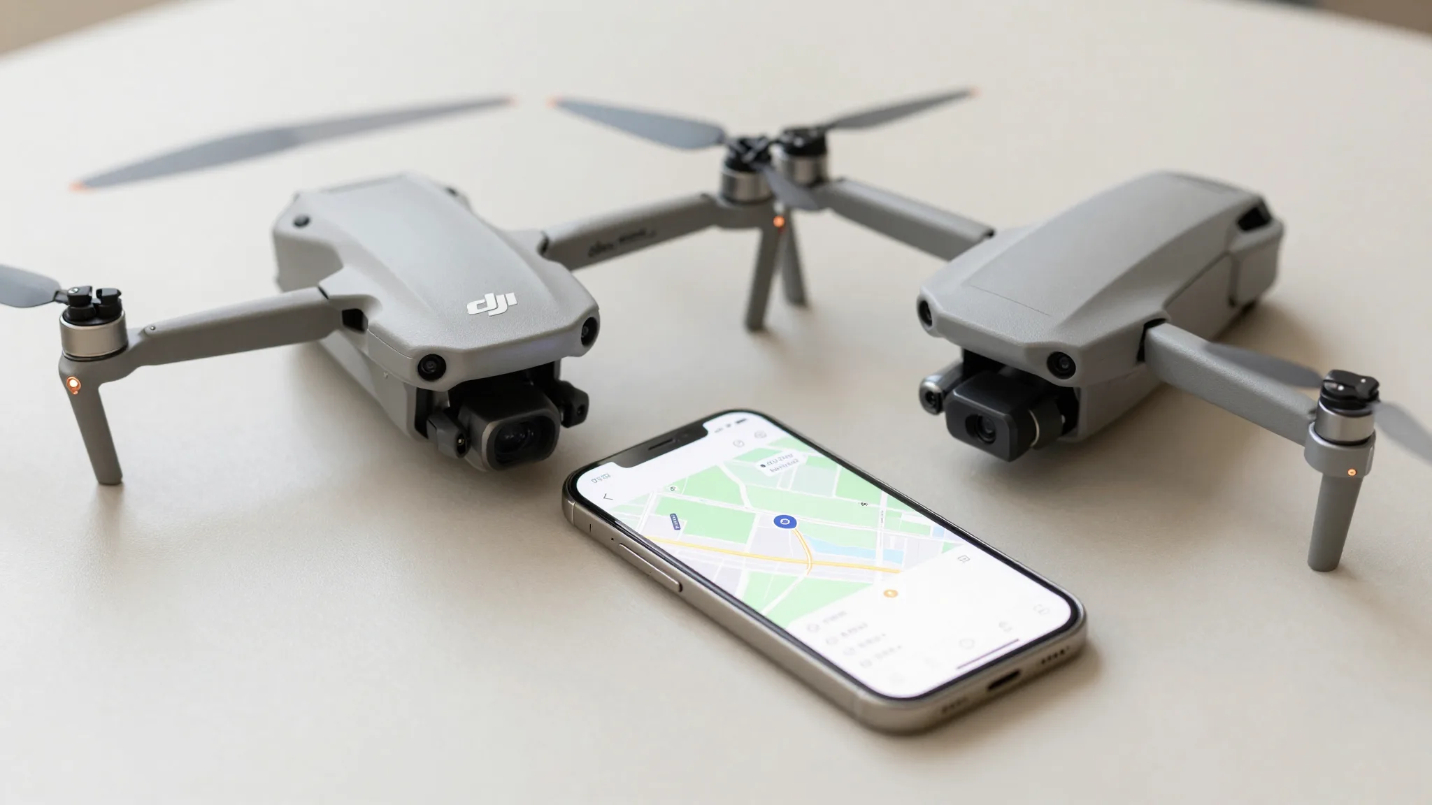 Drone DJI ao lado de celular representando os sistemas SARPAS e SISANT