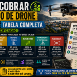 Quanto cobrar por um voo de drone em 2026: tabela completa e método de precificação