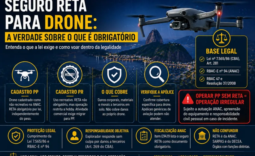 Seguro RETA para drone: a verdade sobre o que é obrigatório