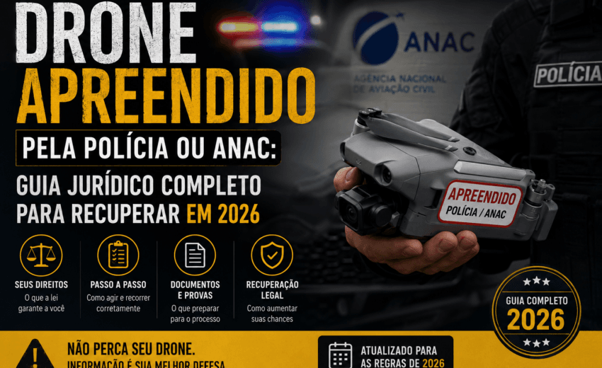 Drone apreendido pela polícia ou ANAC: guia jurídico completo para recuperar em 2026