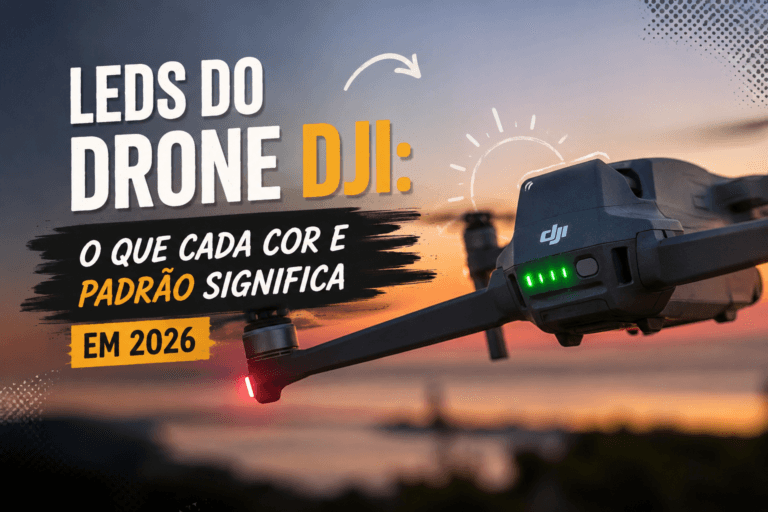 LEDs do drone DJI: o que cada cor e padrão significa em 2026