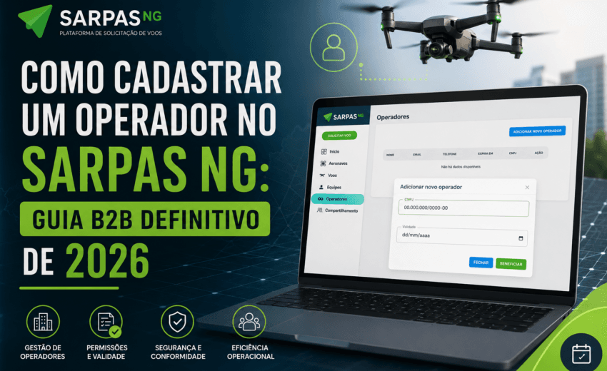 Como cadastrar um Operador no SARPAS NG: guia B2B definitivo de 2026