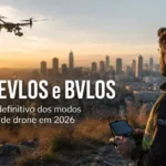VLOS, EVLOS e BVLOS: o glossário definitivo dos modos operacionais de drone em 2026