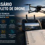 Glossário completo de drone: 30 termos técnicos que todo operador profissional precisa dominar em 2026