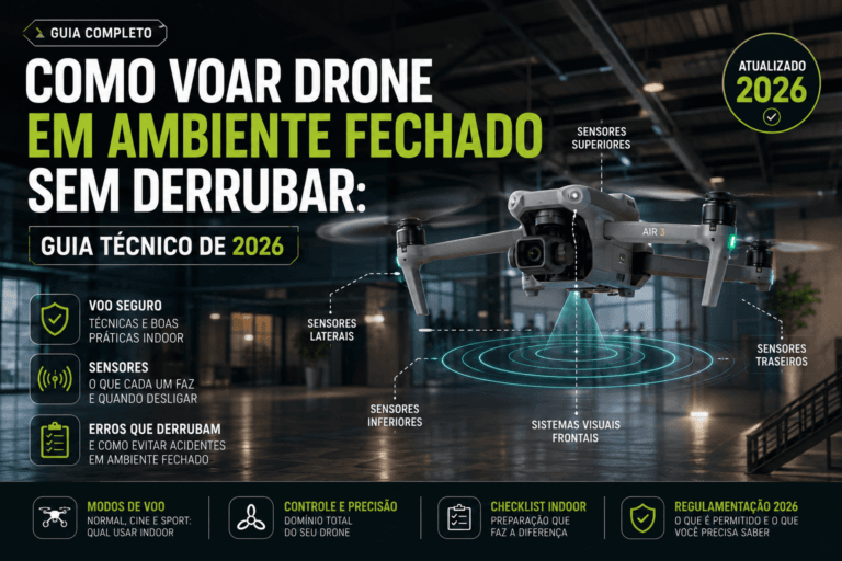 Como Voar Drone em Ambiente Fechado Sem Derrubar em 2026