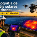 Termografia de painéis solares com drone: guia técnico IEC 62446-3 para 2026