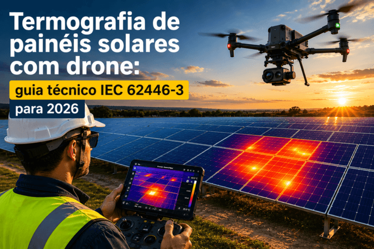 Termografia de painéis solares com drone: guia técnico IEC 62446-3 para 2026