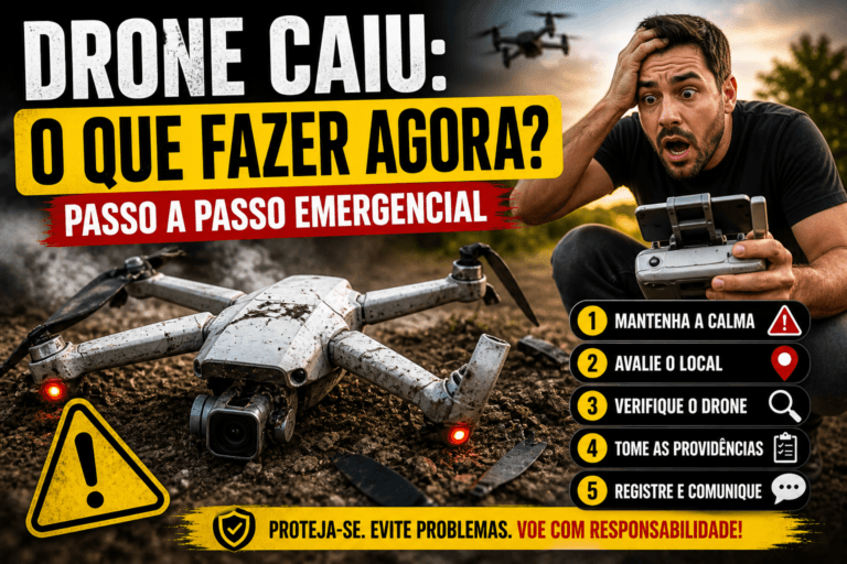 Drone caiu: o que fazer agora (passo a passo emergencial)