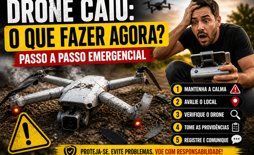 Drone caiu: o que fazer agora (passo a passo emergencial)