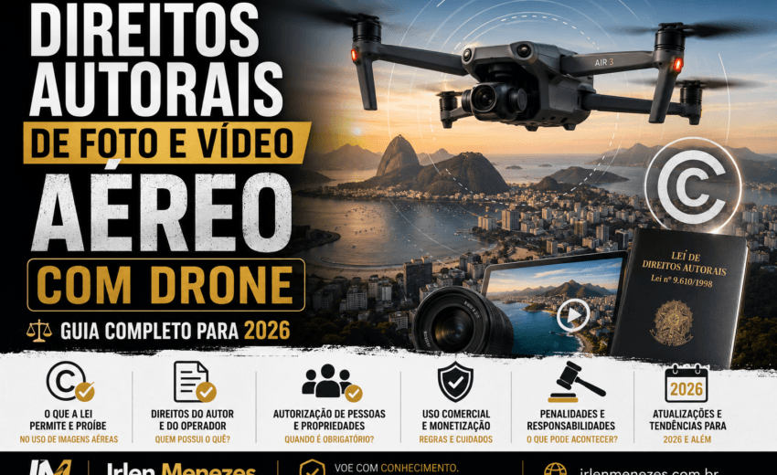 Direitos autorais de foto e vídeo aéreo com drone: guia completo para 2026