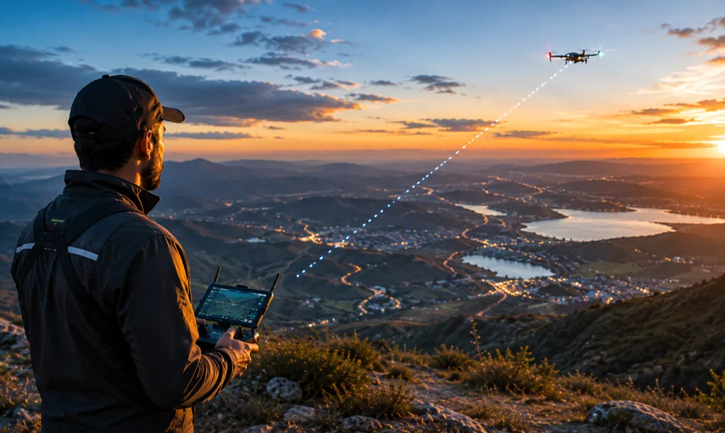 Operação de drone em BVLOS (Beyond Visual Line Of Sight), voo além da linha de visão
