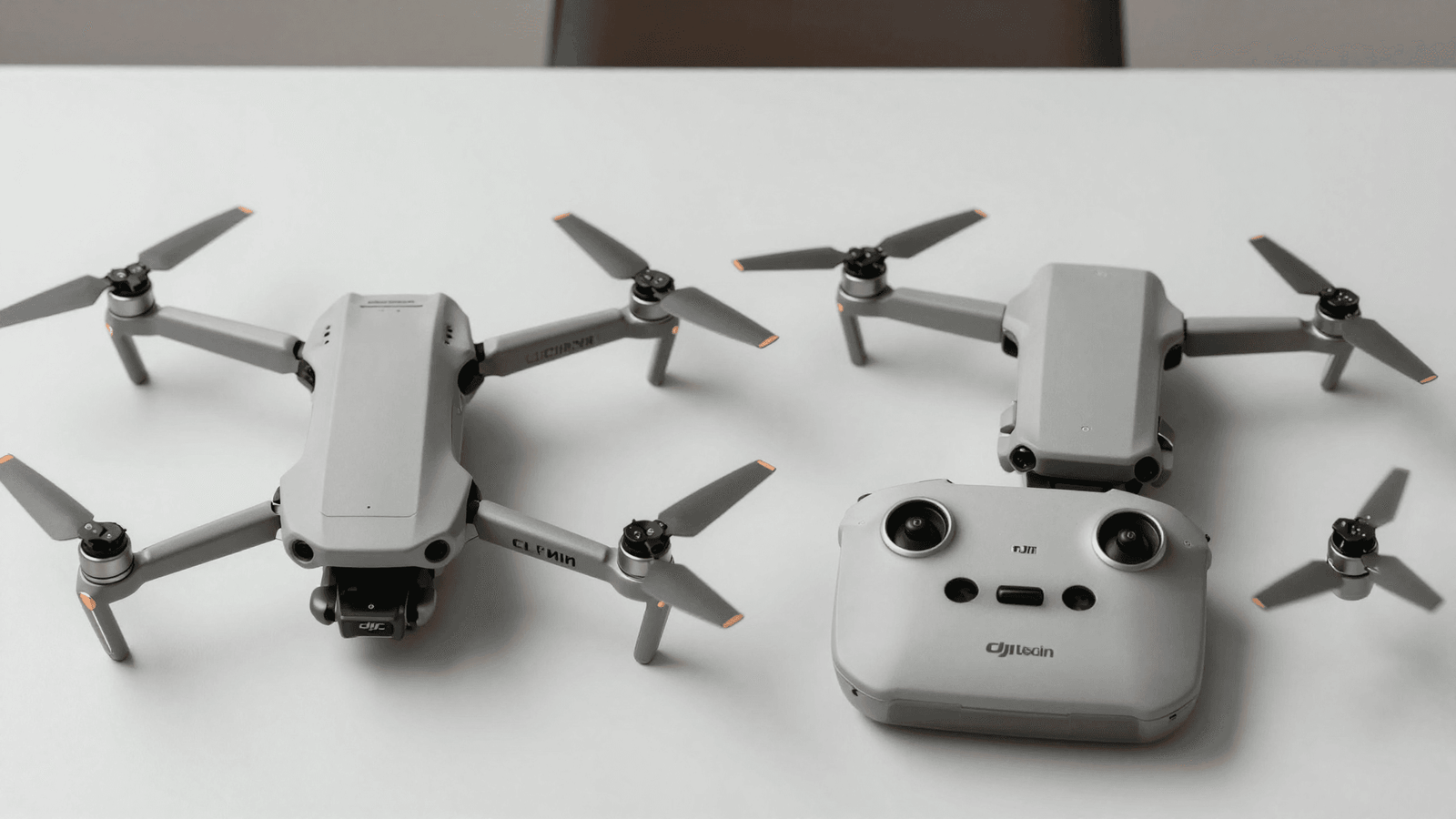 Drone DJI e controle sobre a bancada