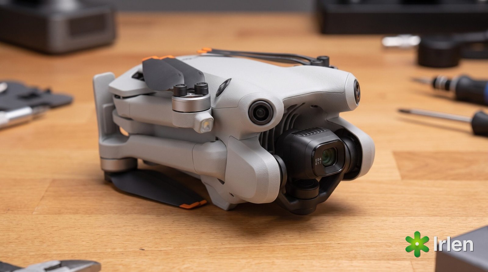 Detalhes técnicos do DJI Mini 4 Pro: gimbal, braços e sensores