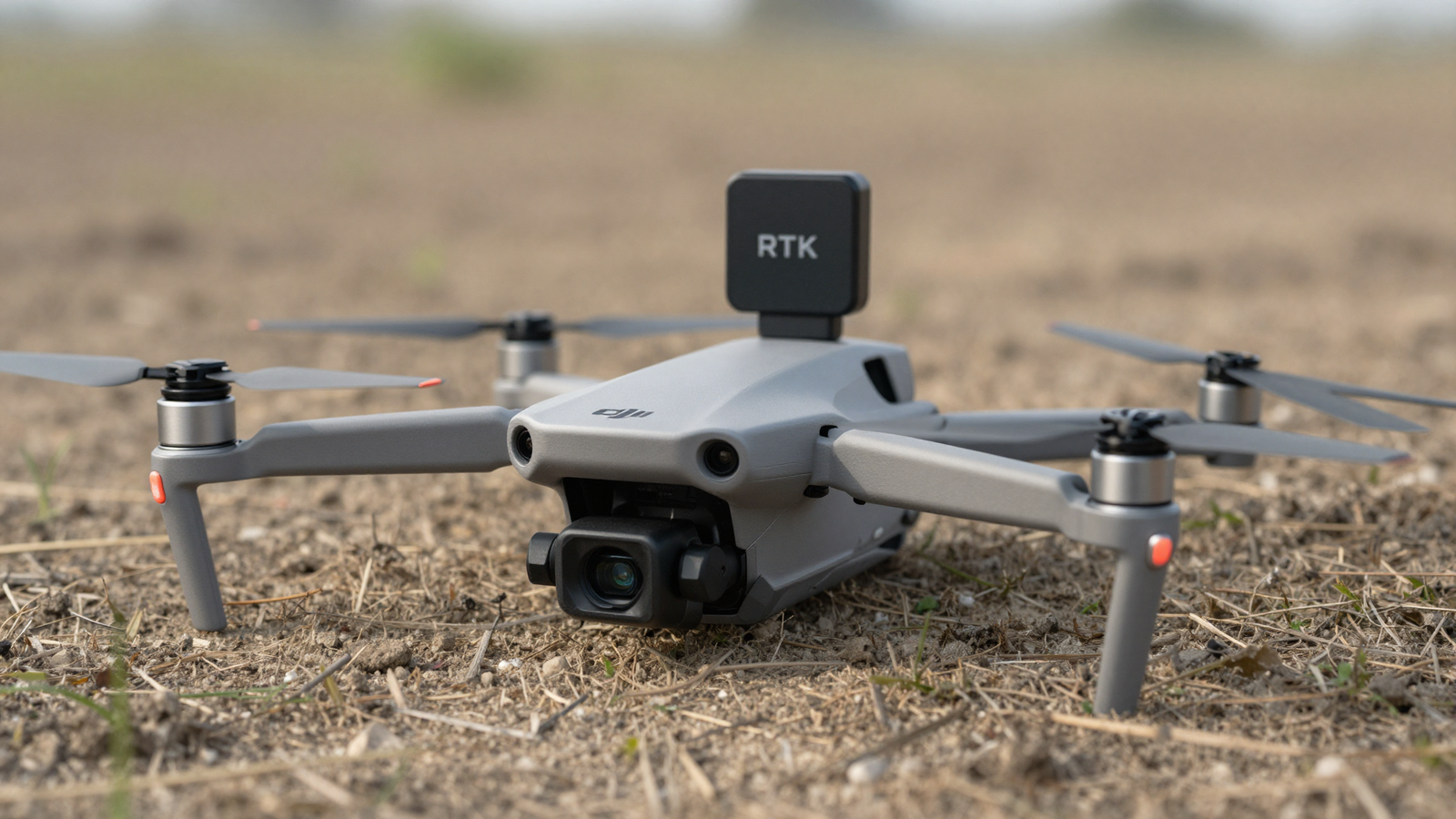 Drone DJI equipado com módulo RTK para levantamento georreferenciado