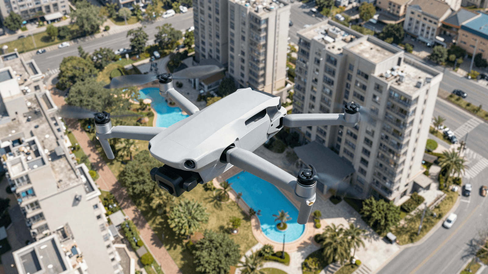 Vista aérea de um condomínio residencial