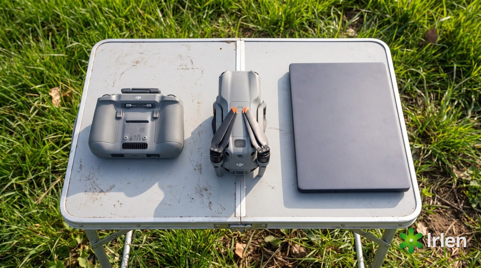 Sistema completo: DJI Air 3S, controle RC 2 e estação de comando
