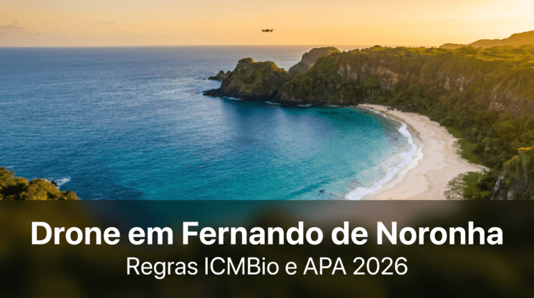 Drone em Fernando de Noronha: regras ICMBio e APA em 2026 — drone Fernando de Noronha