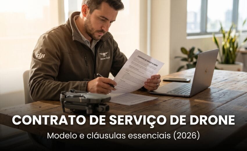 Contrato de prestação de serviço de drone: modelo e cláusulas essenciais em 2026