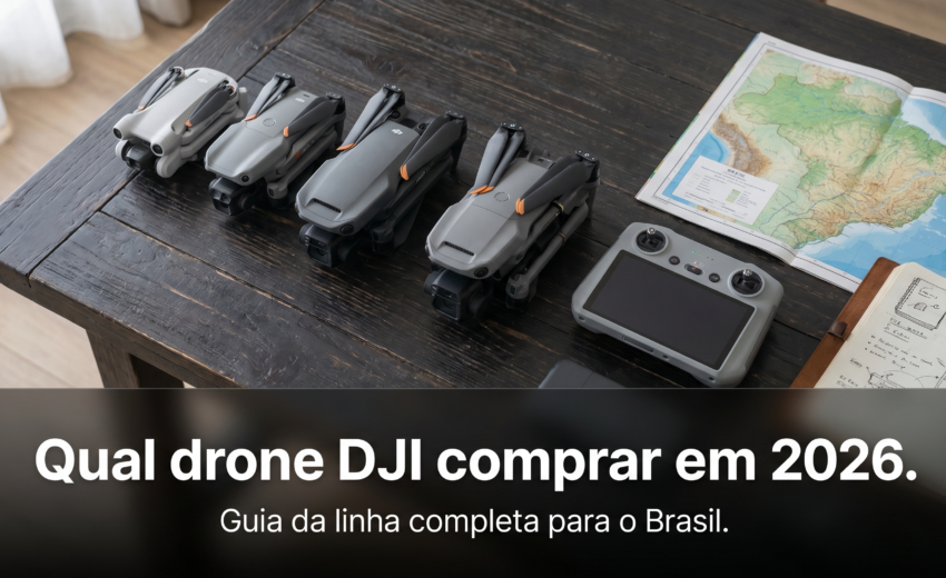 Qual drone DJI comprar em 2026? Guia completo da linha para o Brasil