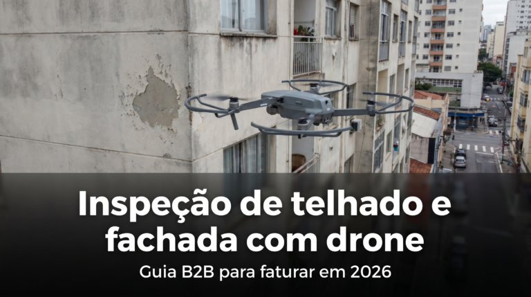Inspeção de telhado e fachada com drone — drone para inspeção de telhado e fachada