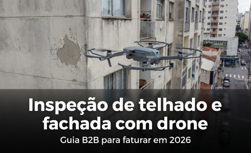 Drone para inspeção de telhado e fachada: o guia B2B de 2026
