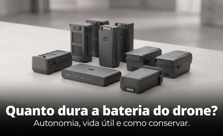 Quanto dura a bateria de um drone DJI? Autonomia, vida útil e cuidados (2026)