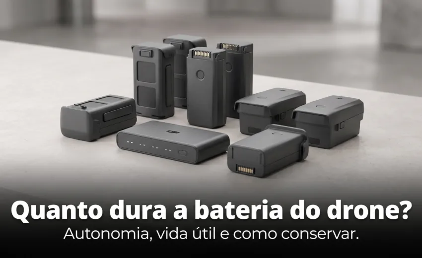 Quanto dura a bateria de um drone DJI? Autonomia, vida útil e cuidados (2026)