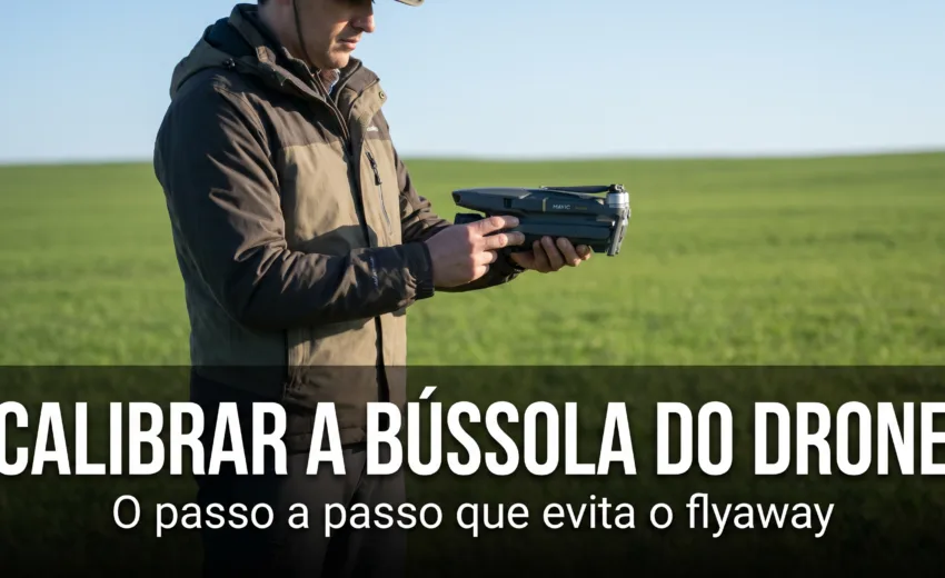 Como calibrar a bússola do drone DJI (e por que isso evita o flyaway) — 2026