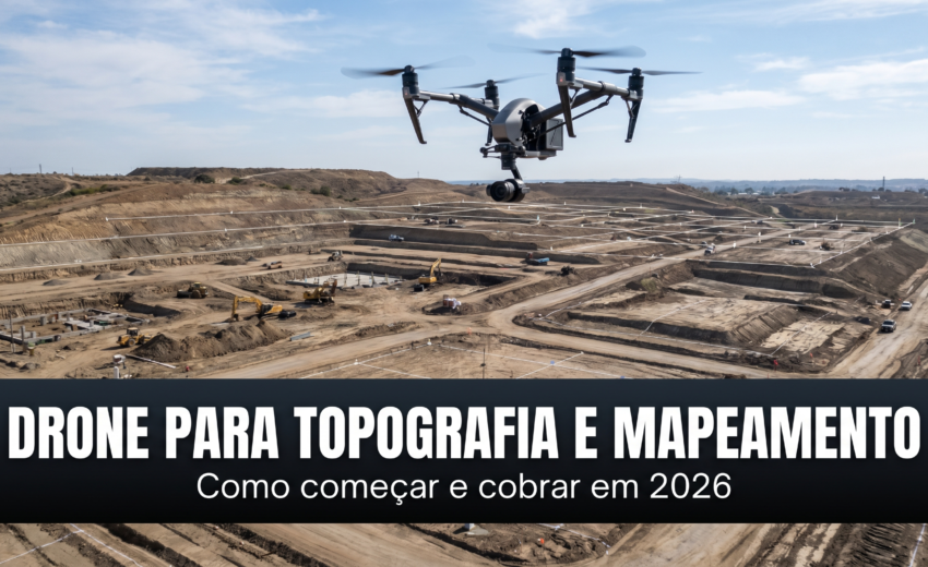 Drone para topografia e mapeamento: como começar e cobrar (2026)