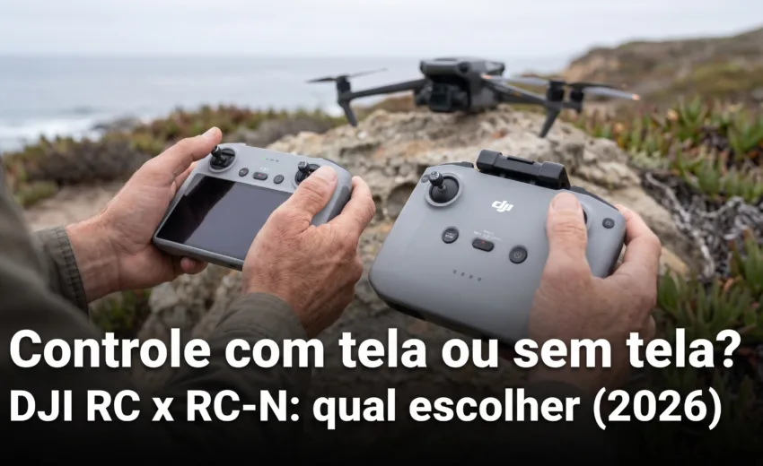 Controle de drone DJI com tela ou sem tela? (DJI RC x RC-N, 2026)