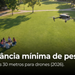 A distância mínima de pessoas — distância mínima drone pessoas