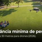 A distância mínima de pessoas — distância mínima drone pessoas