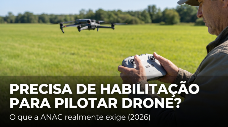Iniciante segurando o controle de um drone aprendendo a pilotar - habilitacao para pilotar drone