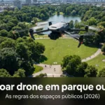 Posso voar drone em parque ou praça?