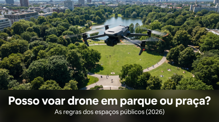 Posso voar drone em parque ou praça?