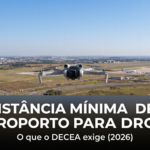 Distância mínima de aeroporto para drone — distância mínima de aeroporto para voar drone