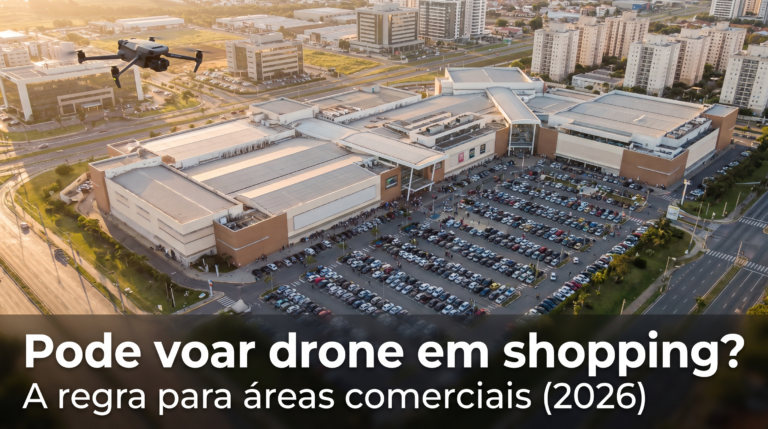 Pode voar drone em shopping?