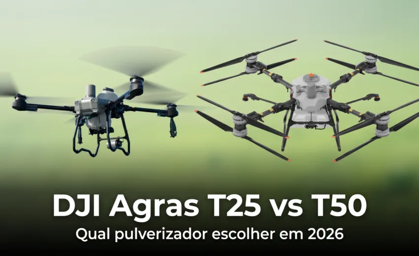 DJI Agras T25 vs T50: Qual Drone Pulverizador Escolher em 2026