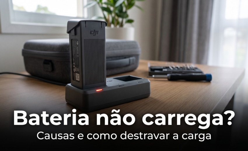 Bateria do drone DJI não carrega? As causas e o que fazer em 2026