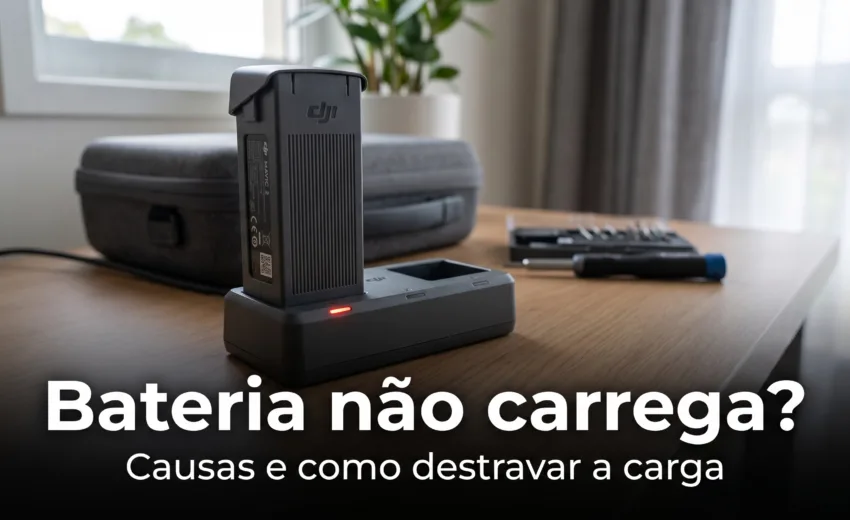 Bateria do drone DJI não carrega? As causas e o que fazer em 2026