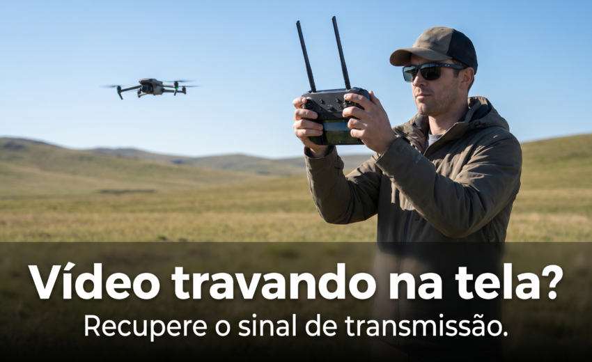 Vídeo do drone DJI travando ou com lag na transmissão? Como resolver em 2026
