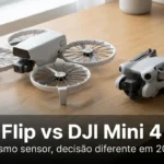 DJI Flip vs DJI Mini 4 Pro: qual o melhor drone sub-250g em 2026?