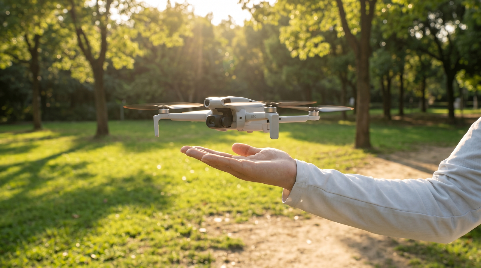 DJI Lito 1 decolando da palma da mão